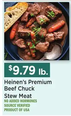 Heinen's Heinen's Premium Beef Chuck Stew Meat offer