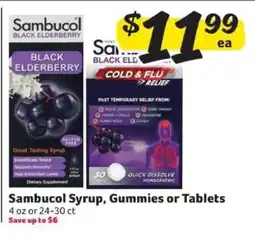 Winn Dixie Sambucol Syrup, Gummies or Tablets offer