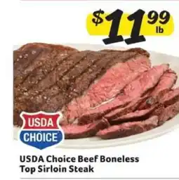 Winn Dixie USDA Choice Beef Boneless Top Sirloin Steak offer