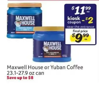 Maxwell House or Yuban Coffee
