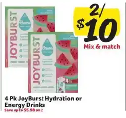 Winn Dixie 4 Pk JoyBurst Hydration or Energy Drinks offer