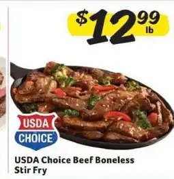 Winn Dixie USDA Choice Beef Boneless Stir Fry offer