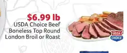 Winn Dixie USDA Choice Beef Boneless Top Round London Broil or Roast offer