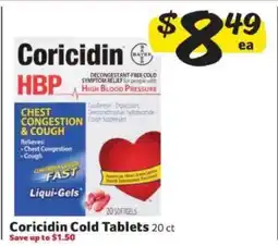 Winn Dixie Coricidin Cold Tablets offer