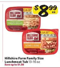 Winn Dixie Hillshire Farm Family Size Lunchmeat Tub offer