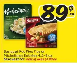 Winn Dixie Banquet Pot Pies or Michelina's Entrées offer