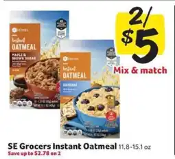 Winn Dixie SE Grocers Instant Oatmeal offer