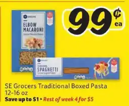 Winn Dixie SE Grocers Traditional Boxed Pasta offer