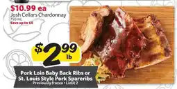 Winn Dixie Pork Loin Baby Back Ribs or St. Louis Style Pork Spareribs offer