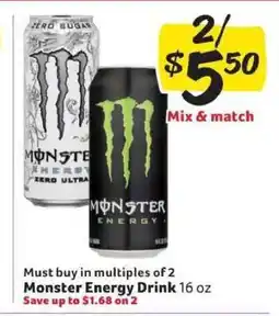 Winn Dixie Monster Energy Drink offer