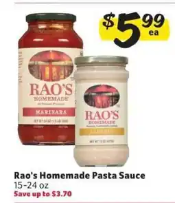 Winn Dixie Rao's Homemade Pasta Sauce offer