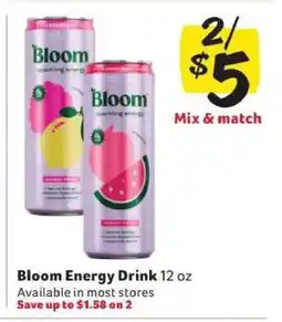 Winn Dixie Bloom energy drink offer