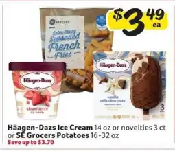 Winn Dixie Häagen-Dazs Ice Cream or SE Grocers Potatoes offer