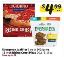 Winn Dixie Evergreen Waffles or DiGiorno 12 Inch Rising Crust Pizza offer
