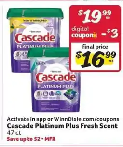 Winn Dixie Cascade Platinum Plus Fresh Scent offer