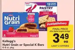 Safeway Kellogg's Nutri Grain or Special K Bars offer