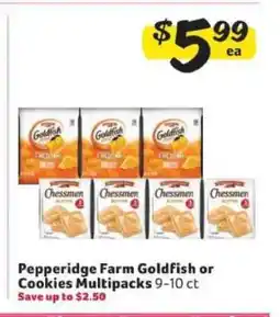 Winn Dixie Pepperidge Farm Goldfish or Cookies Multipacks offer
