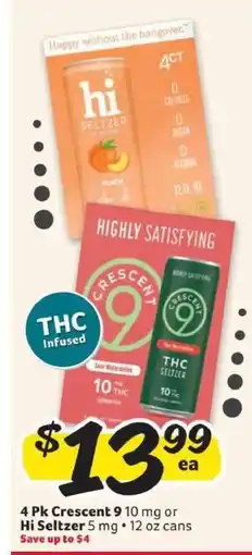 Winn Dixie 4 Pk Crescent 9 or Hi Seltzer offer
