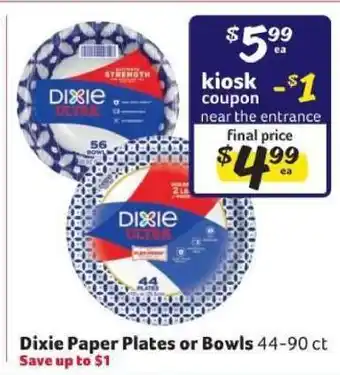 Winn Dixie Dixie Paper Plates or Bowls offer