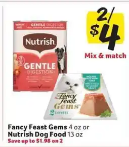 Winn Dixie Fancy Feast Gems or Nutrish Dog Food offer