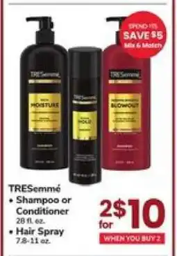 Safeway Tresemme Shampoo or Conditioner offer