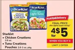 Safeway Starkist Chicken Creations & Tuna Creations offer