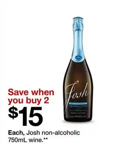 Target Josh non-alcoholic 750mL wine offer