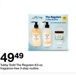 Target Tubby Todd The Regulars 8.5-oz. fragrance-free 3-step routine offer