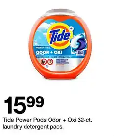 Target Tide Power Pods Odor + Oxi 32-ct. laundry detergent pacs offer