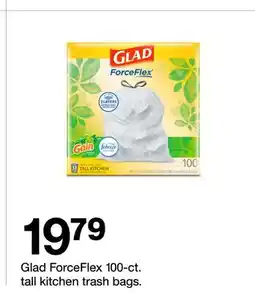 Target Glad ForceFlex 100-ct. tall kitchen trash bags offer