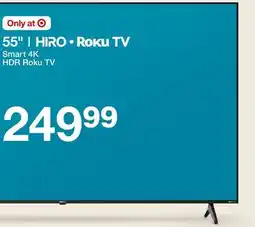 Target 55 Smart 4K HDR Roku TV offer