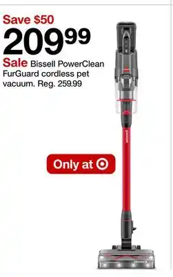 Target Bissell PowerClean FurGuard cordless pet vacuum offer