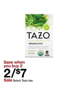 Target Select Tazo tea offer