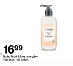Target Tubby Todd 8.5-oz. everyday fragrance-free lotion offer