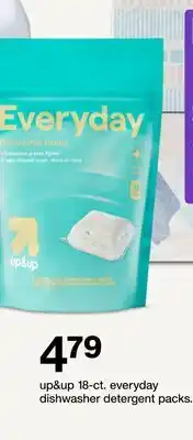 Target up&up 18-ct. everyday dishwasher detergent packs offer