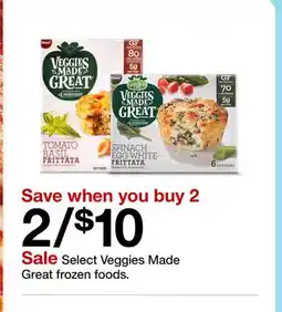 Target Select Veggies Made Great frozen foods offer