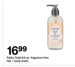 Target Tubby Todd 5 oz. fragrance-free hair + wash offer