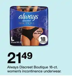 Target Always Discreet Boutique offer
