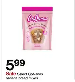 Target Select GoNanas banana bread mixes offer