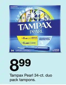 Target Tampax Pearl 34-ct. duo pack tampons offer