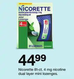 Target Nicorette 81-ct. 4 mg nicotine dual layer mini lozenges offer