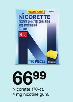 Target Nicorette 170-ct. 4 mg nicotine gum offer
