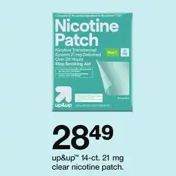 Target up & up 14-ct. 21 mg clear nicotine patches offer