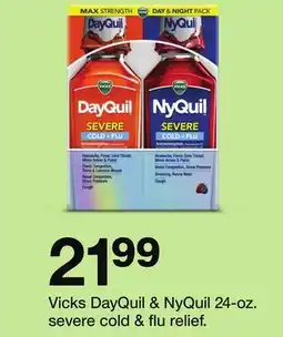 Target Vicks DayQuil & NyQuil 24-oz severe cold & flu relief offer