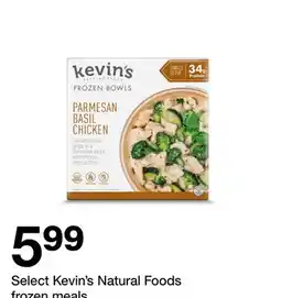 Target Select Kevin's Natural Foods frozen meals offer