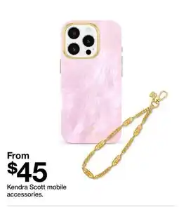Target Kendra Scott mobile accessories offer