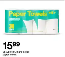 Target up&up 8-pk. make-a-size paper towels offer