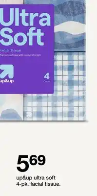 Target up&up ultra soft 4-pk. facial tissue offer