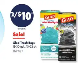 Family Dollar Glad Trash Bags offer