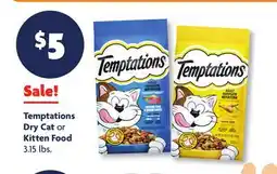 Family Dollar Temptations Dry Cat or Kitten Food offer